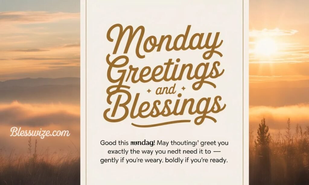 Monday Greetings and Blessings