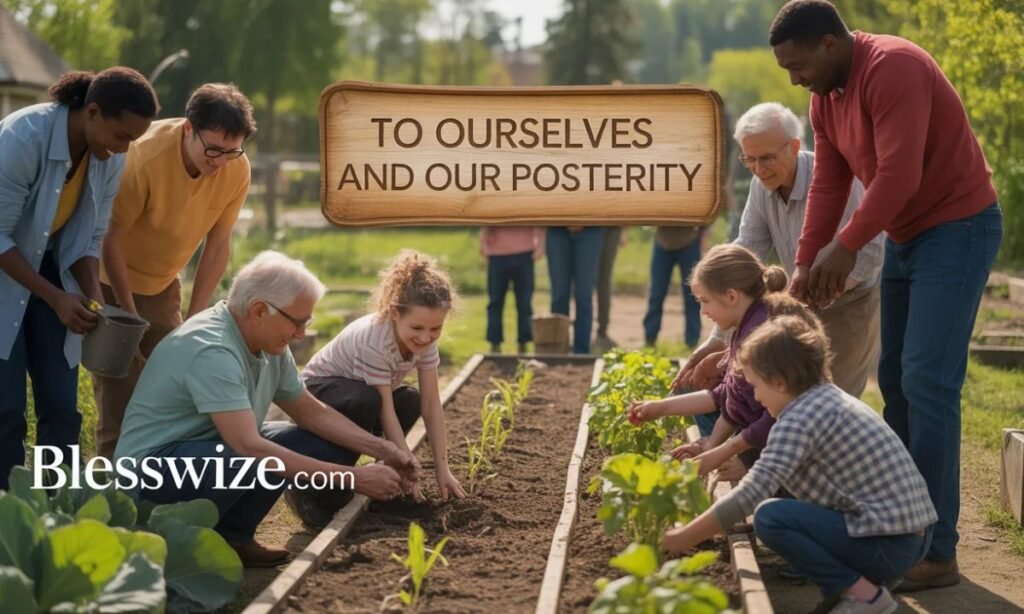 To Ourselves and Our Posterity What It Really Means