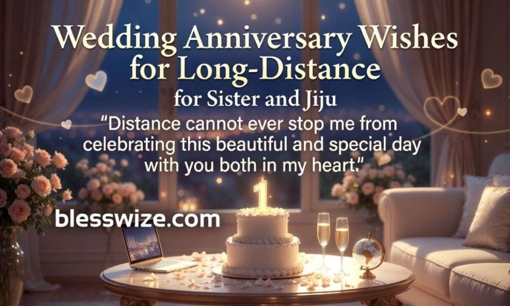 1st Wedding Anniversary Wishes for Long-Distance Sister and Jiju
