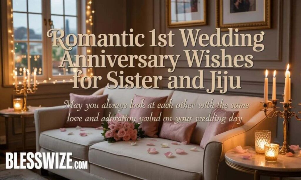 Romantic 1st Wedding Anniversary Wishes for Sister and Jiju
