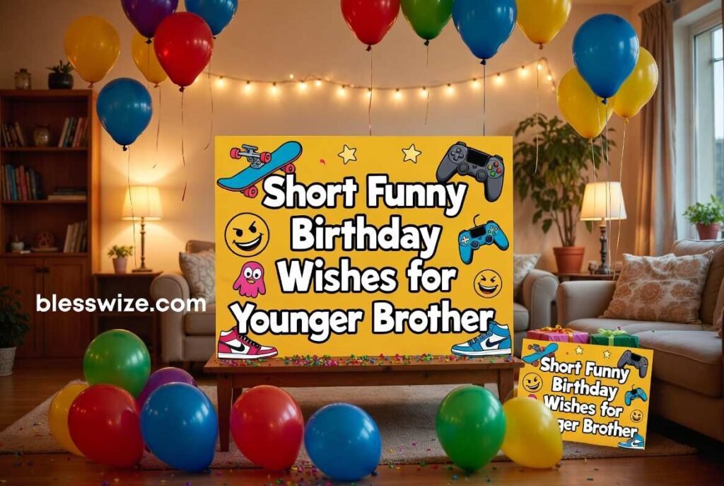 Short Funny Birthday Wishes for Younger Brother
