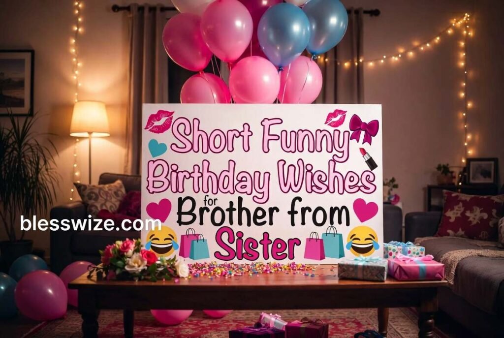 Short Funny Birthday Wishes for Brother from Sister
