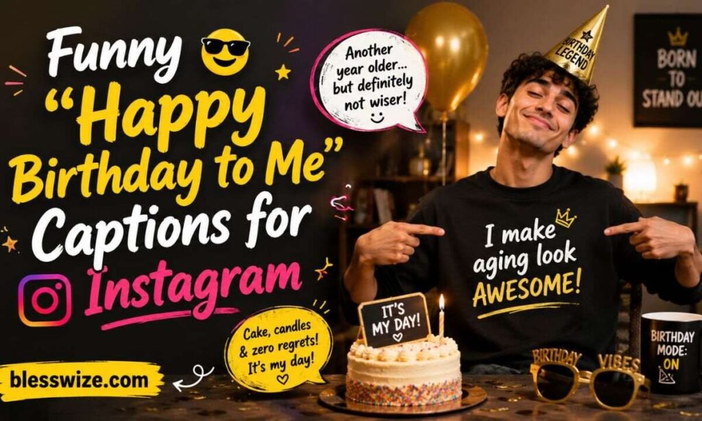 Funny "Happy Birthday to Me" Captions for Instagram