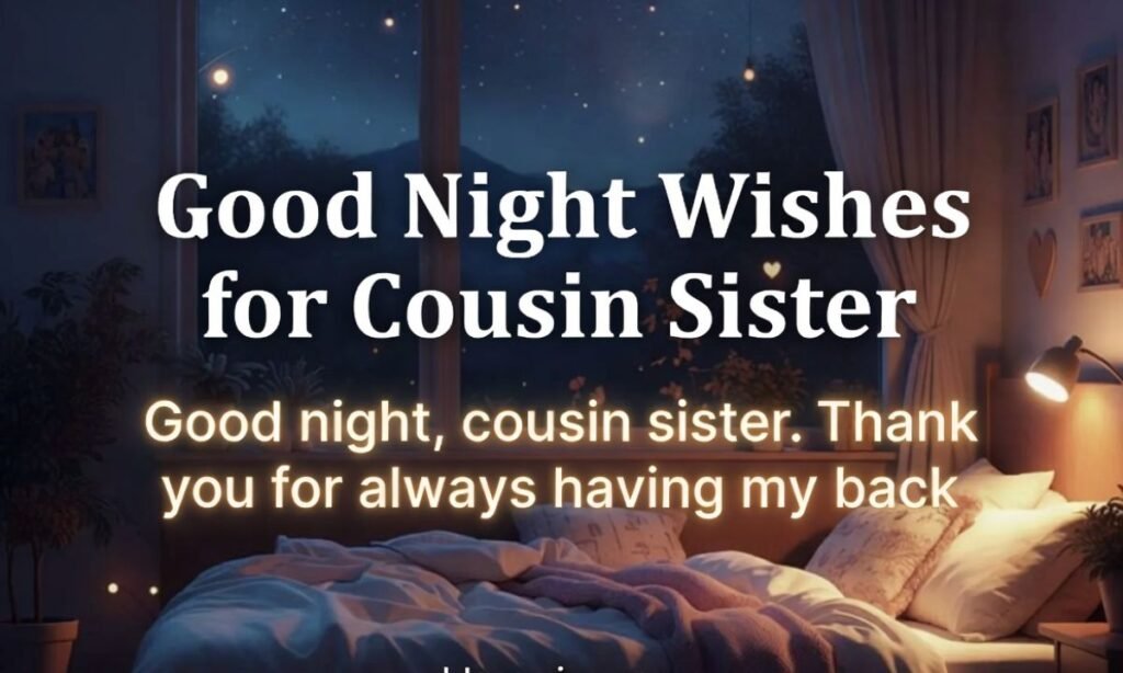 Good Night Wishes for Cousin Sister