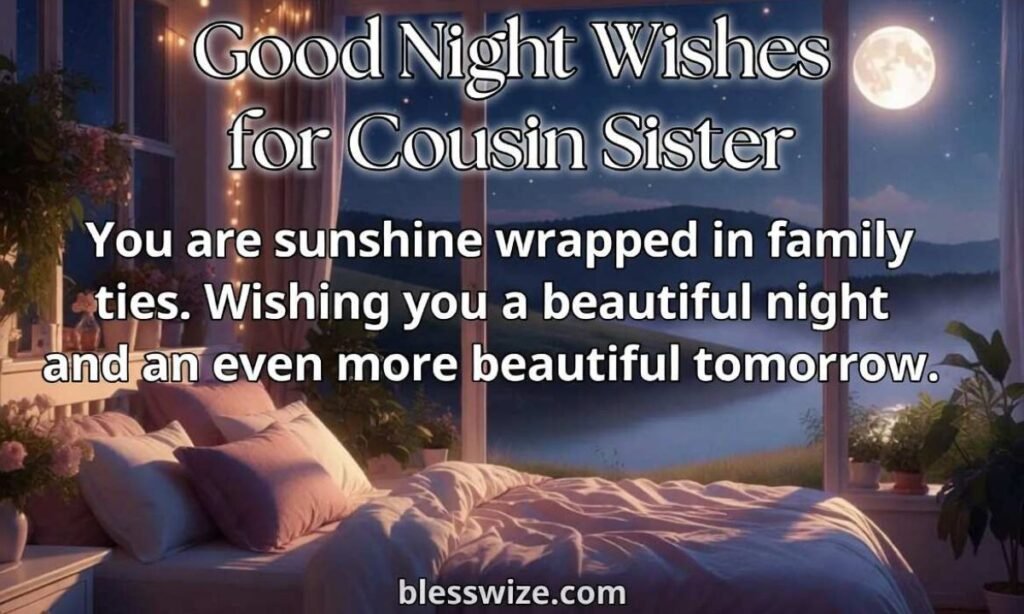 Good Night Wishes for Cousin Sister