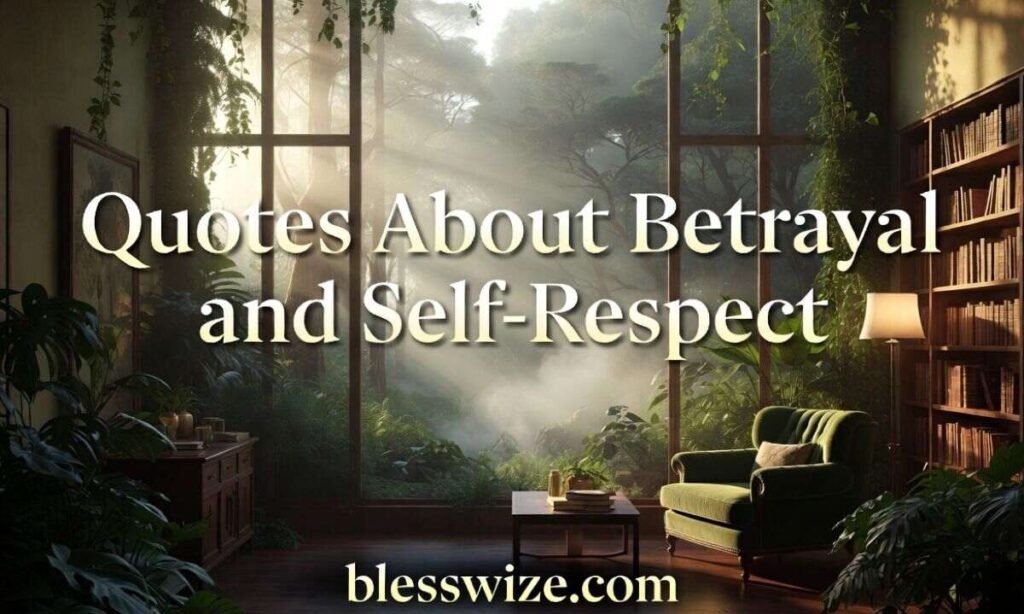 Quotes About Betrayal and Self-Respect