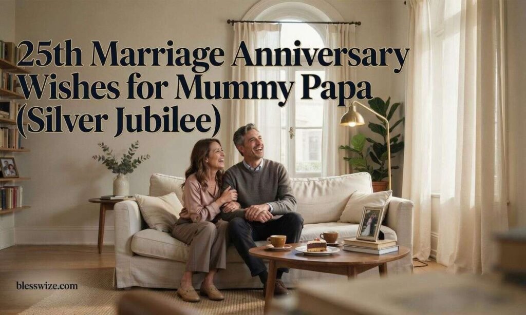 25th Marriage Anniversary Wishes for Mummy Papa (Silver Jubilee)