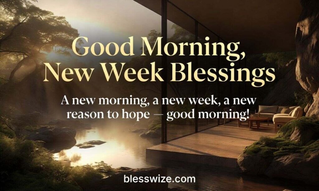 Good Morning, New Week Blessings