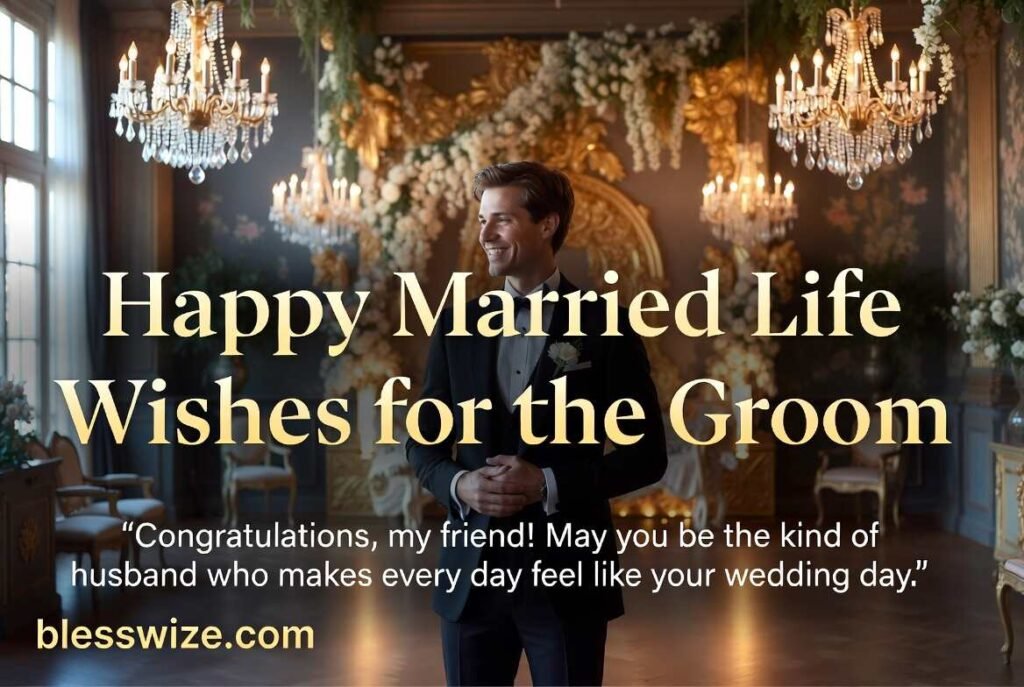 Happy Married Life Wishes for the Groom