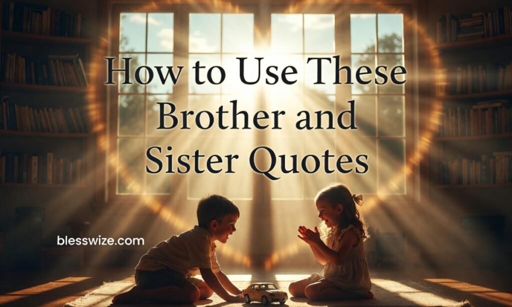 How to Use These Brother and Sister Quotes