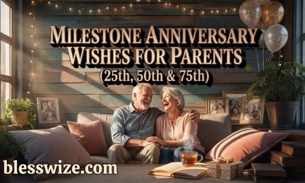 Milestone Anniversary Wishes for Parents (25th, 50th & 75th)