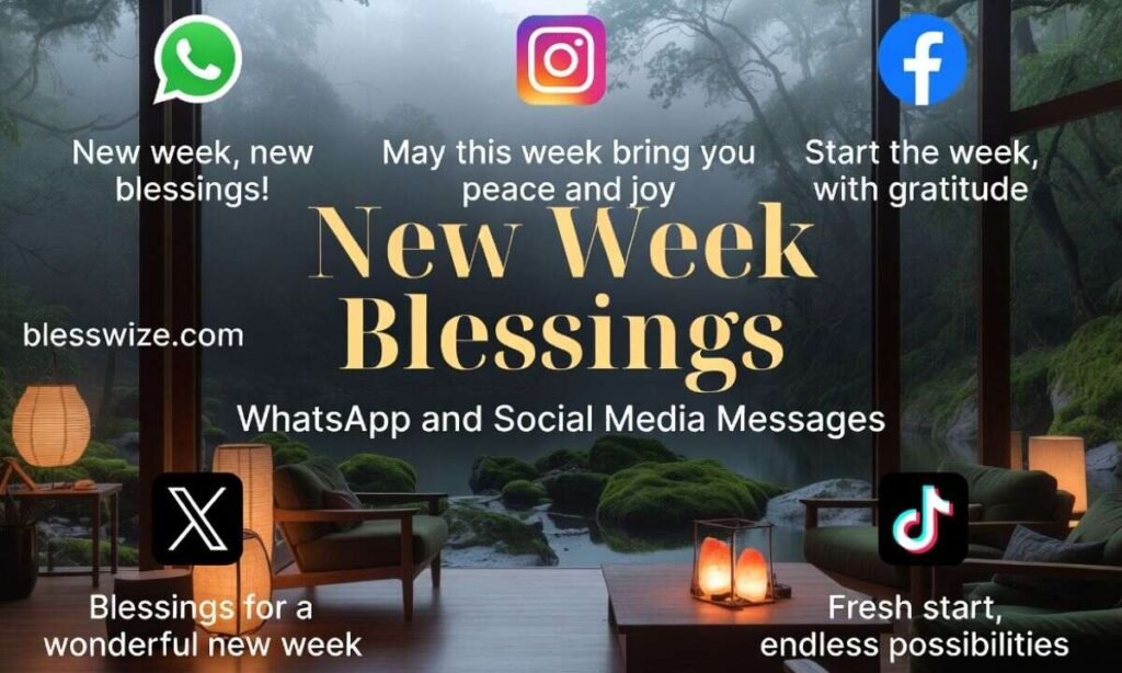New Week Blessings WhatsApp and Social Media Messages