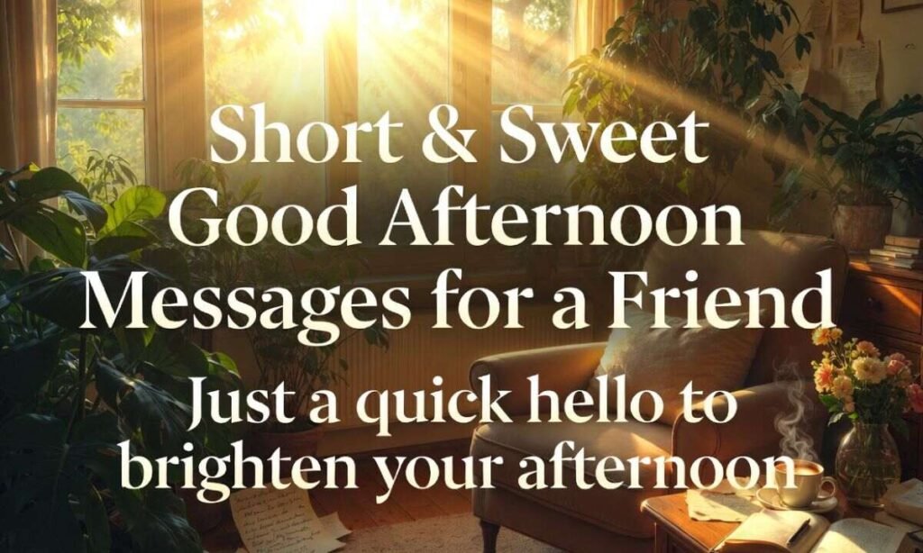 Short & Sweet Good Afternoon Messages for a Friend