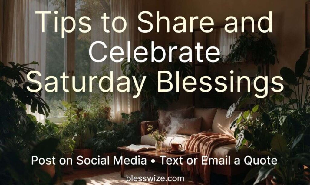 Tips to Share and Celebrate Saturday Blessings