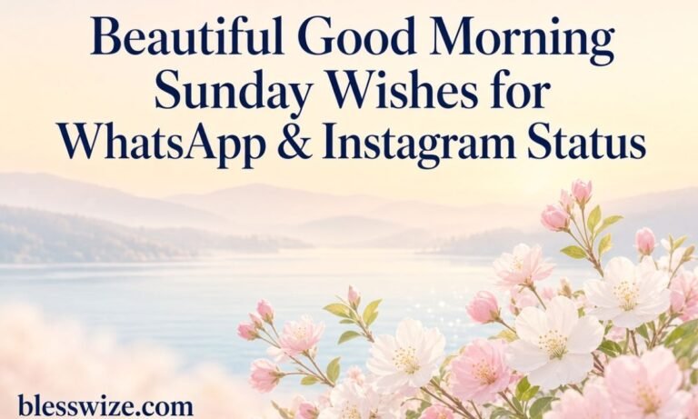 Beautiful Good Morning Sunday Wishes for WhatsApp & Instagram Status