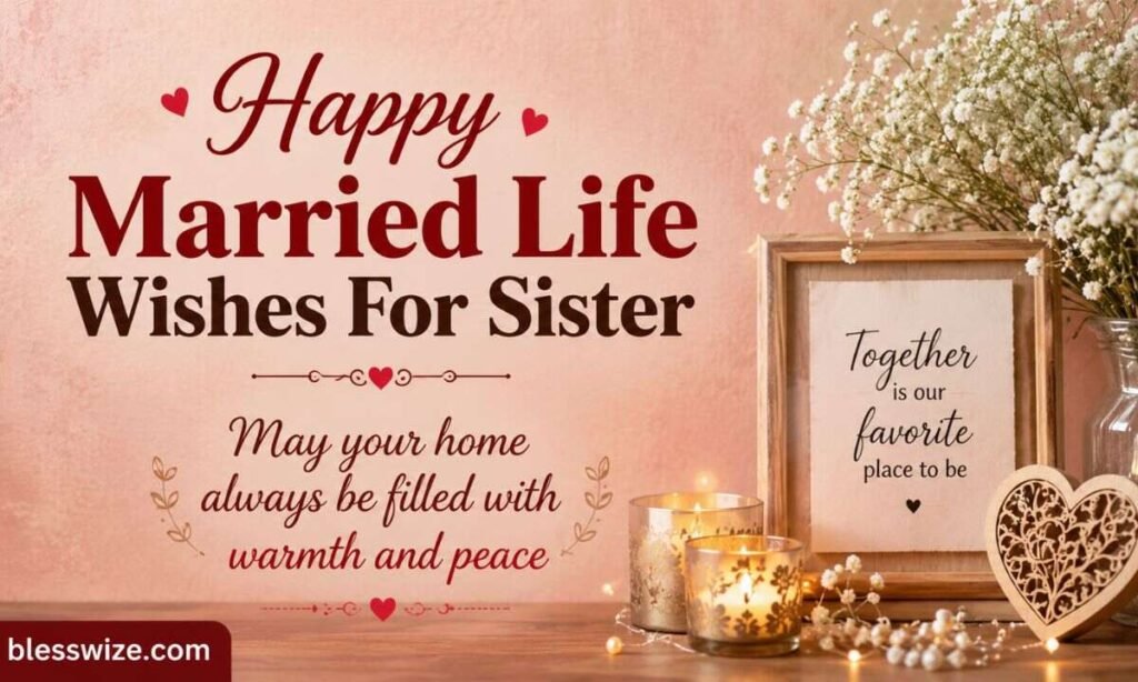 Happy Married Life Wishes For Sister