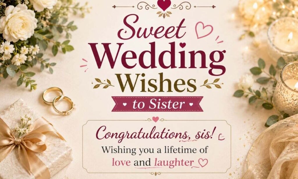Sweet Wedding Wishes to Sister
