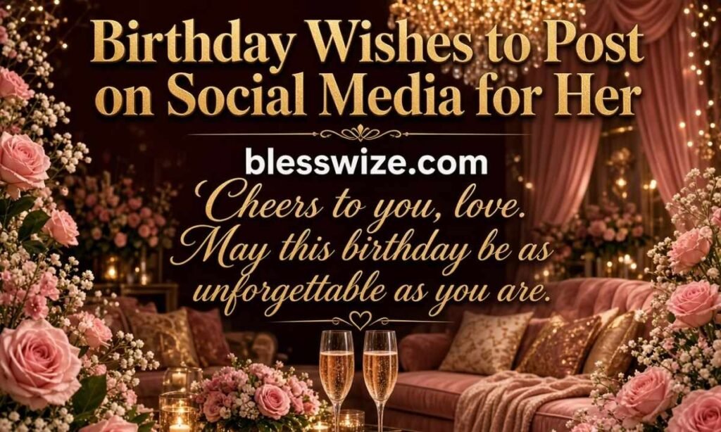 Birthday Wishes to Post on Social Media for Her