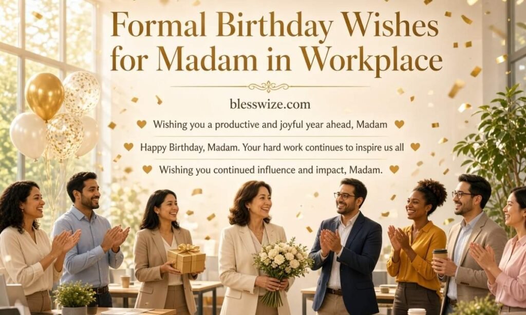 Formal Birthday Wishes for Madam in Workplace